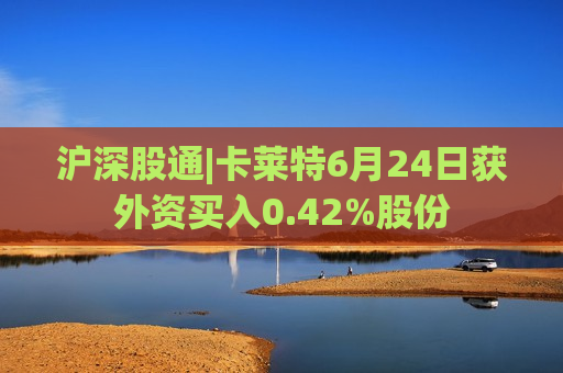 沪深股通|卡莱特6月24日获外资买入0.42%股份  第1张