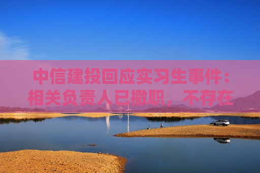中信建投回应实习生事件：相关负责人已撤职，不存在“协助财务造假”