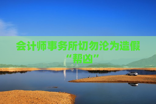 会计师事务所切勿沦为造假“帮凶”  第1张