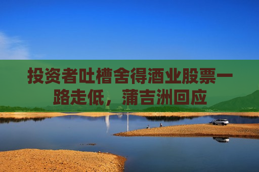 投资者吐槽舍得酒业股票一路走低，蒲吉洲回应