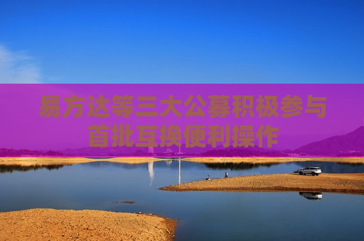 易方达等三大公募积极参与首批互换便利操作