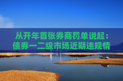 从开年首张券商罚单说起：债券一二级市场近期违规情况几何？