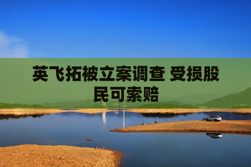 英飞拓被立案调查 受损股民可索赔  第1张