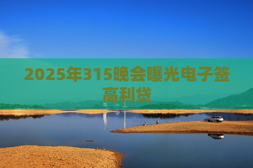 2025年315晚会曝光电子签高利贷