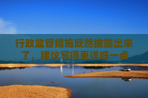 行政监管措施既然披露出来了，建议写得更详细一点