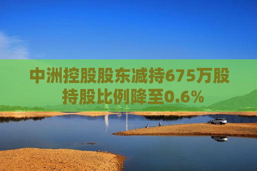 中洲控股股东减持675万股  持股比例降至0.6%