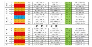 足球赛程表(足球赛程表 *** )