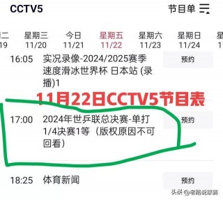cctv5体育节目表5+(cctv5体育节目表5+节目单CCTV5+)