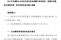宁波银行：7581.91万股限售股将于5月16日上市流通