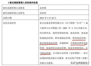 易方达最近的人事调整