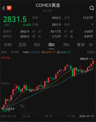 见证历史！金价飙涨刷屏 每克达846元