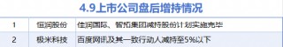 4月9日增减持汇总：荣盛石化等16股增持 极米科技等2股减持（表）