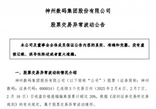 DeepSeek概念股火了！神州数码股价暴涨，公司提示投资风险