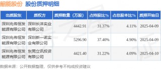 韶能股份（000601）股东深圳兆伟恒发能源有限公司质押1.42亿股，占总股本13.1%