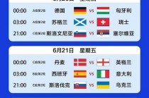 欧洲国家杯赛程表(欧洲国家杯2021赛程转播)