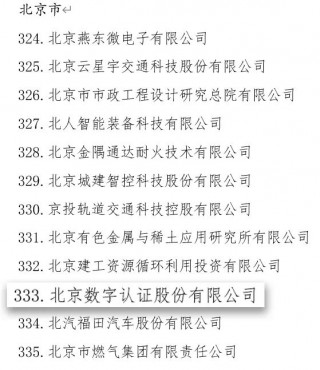 数字认证连续三年入选国务院“科改企业”，科技创新活力显著提升