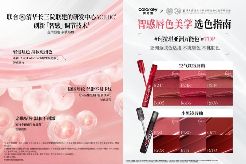Colorkey珂拉琪引领唇部赛道创新 未来智感唇妆家族正式发布  第3张