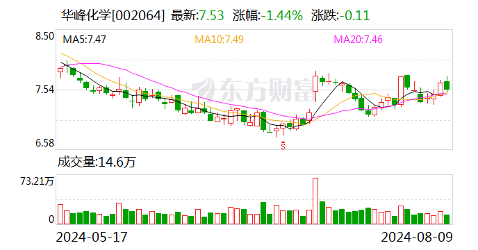 华峰化学：上半年净利润同比增长11.74%  第1张