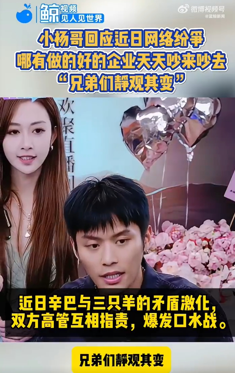 小杨哥回应近日 *** 纷争：吵来吵去没用的！曾志伟抖音账号去掉和三只羊有关信息  第1张