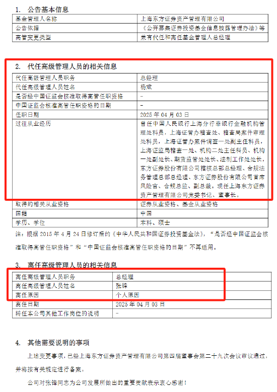 东方红资管总经理张锋，黯然离职的背后  第1张